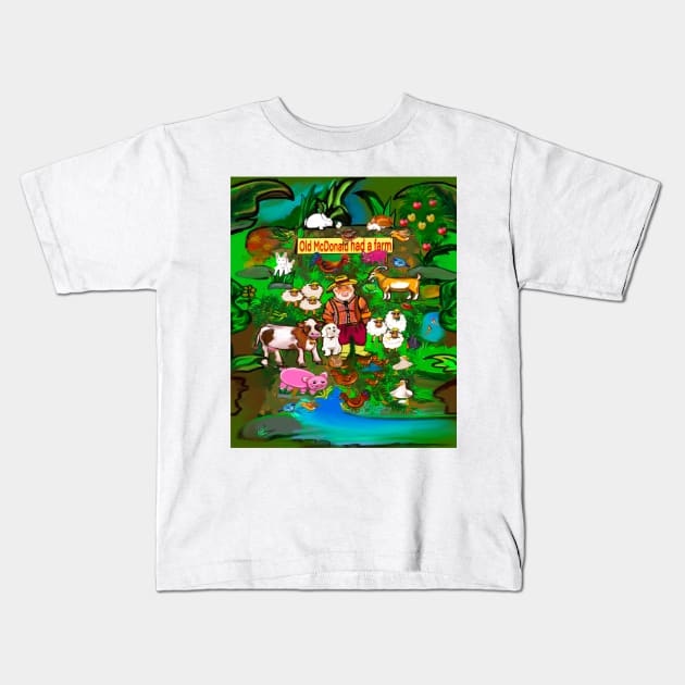 Old Macdonald had a farm Kids T-Shirt by Artonmytee